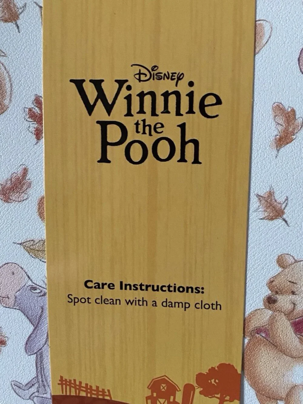 Disney Winnie The Pooh QUICK DRYING RUBBER Kitchen Dish Mat 18 X 24” Autumn Fall